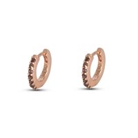 Orecchini Dilvdò Donna Hoop ring in Argento Zircone ORDLRBW
